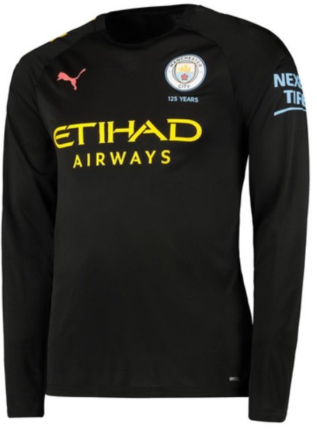  Camisa oficial Puma Manchester City 2019 2020 II jogador manga comprida